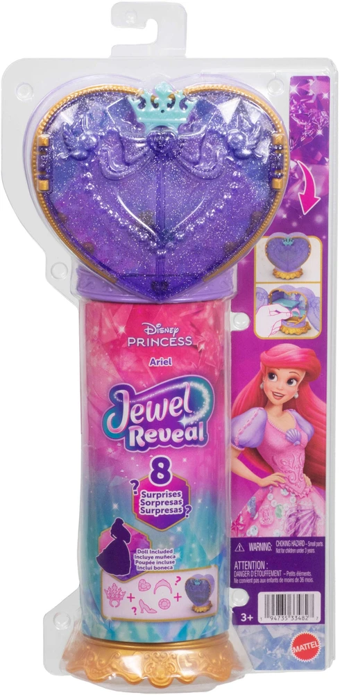 Mattel DISNEY PRINCESS JEWEL REVEAL Arielės siurprizas (JHL49)
