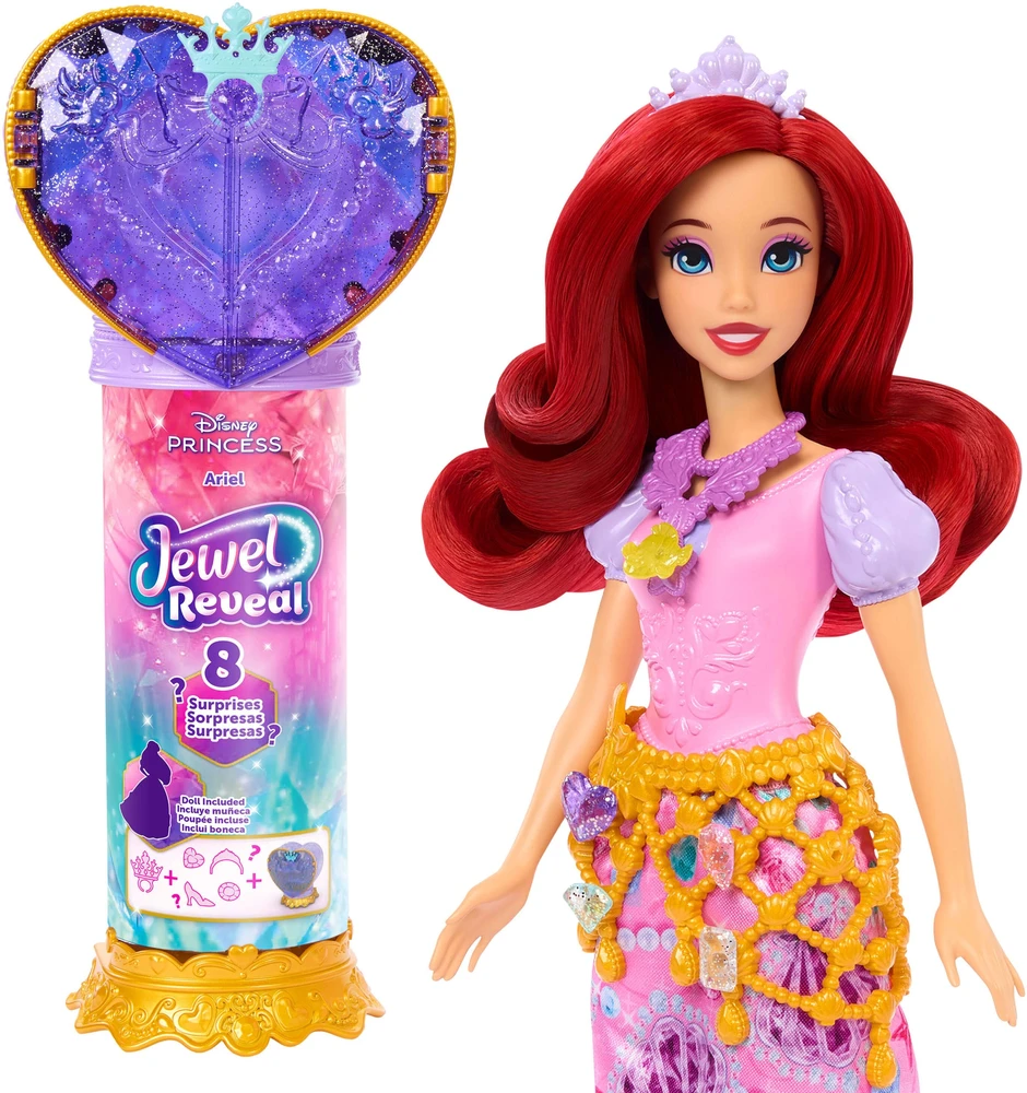 Mattel DISNEY PRINCESS JEWEL REVEAL Arielės siurprizas (JHL49)