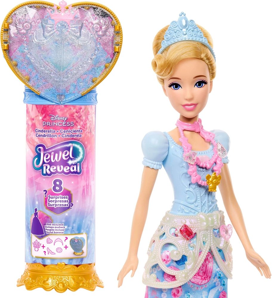 Mattel DISNEY PRINCESS JEWEL REVEAL Pelenės siurprizas (JHL50)