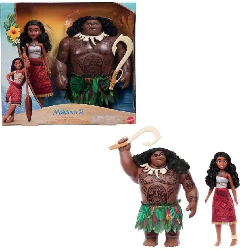 Mattel Lėlės Disney Vaiana ir Maui su aksesuarais