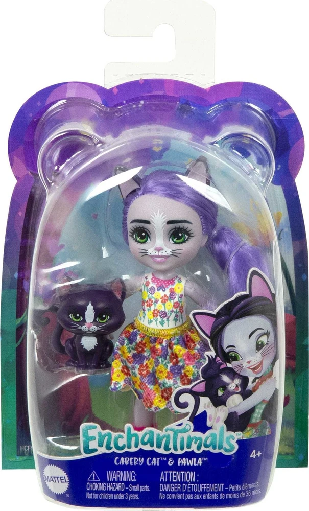 Mattel „Enchantimals“ herojės rinkinys meškutė/paukštelis/katytė (HCF97)