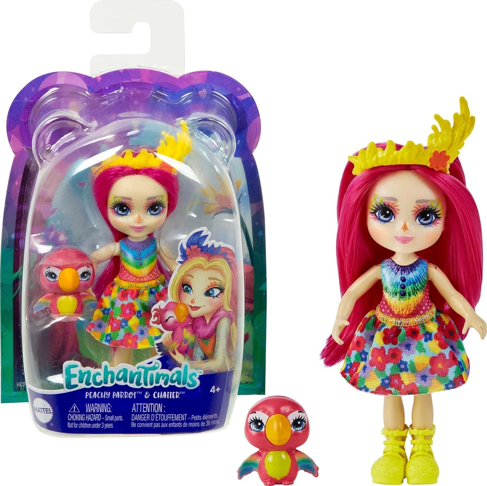 Mattel „Enchantimals“ herojės rinkinys meškutė/paukštelis/katytė (HCF97)