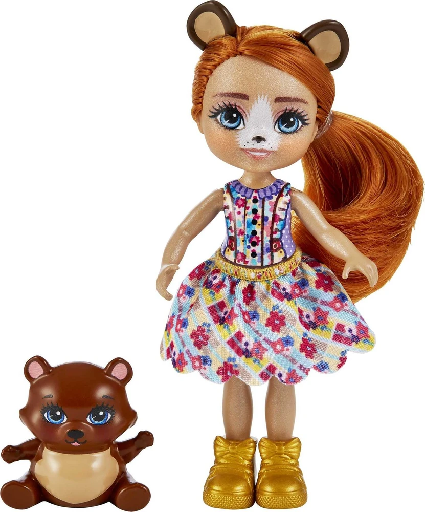 Mattel „Enchantimals“ herojės rinkinys meškutė/paukštelis/katytė (HCF97)