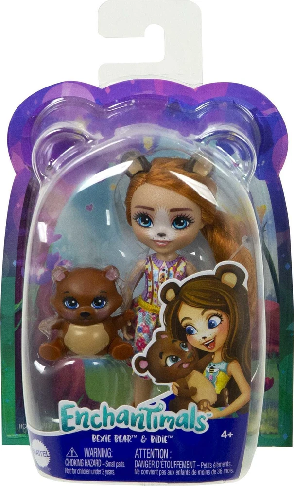Mattel „Enchantimals“ herojės rinkinys meškutė/paukštelis/katytė (HCF97)
