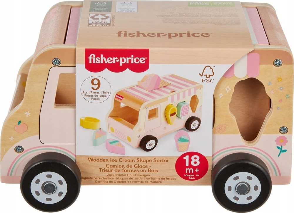 Mattel „Fisher Price“ medinis ledų formų rūšiuoklis