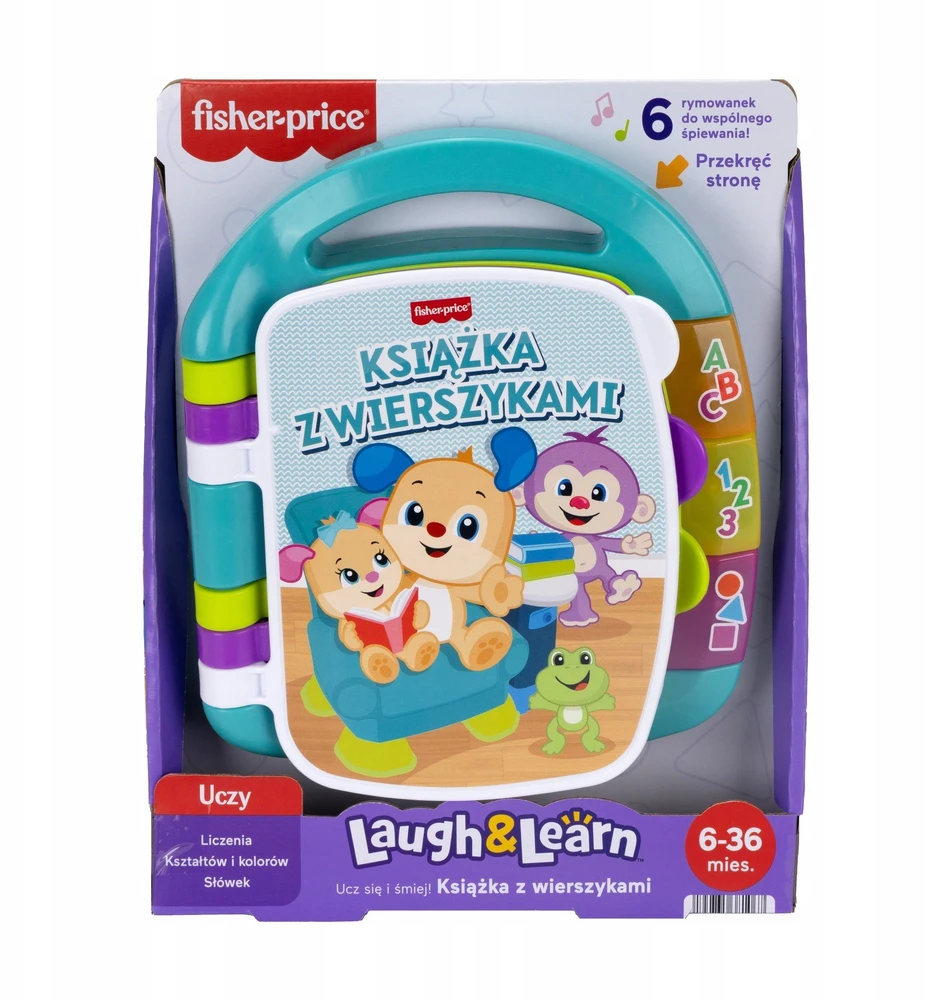 Edukacinė knygelė su eilėraščiais Fisher-Price turkio spalvos