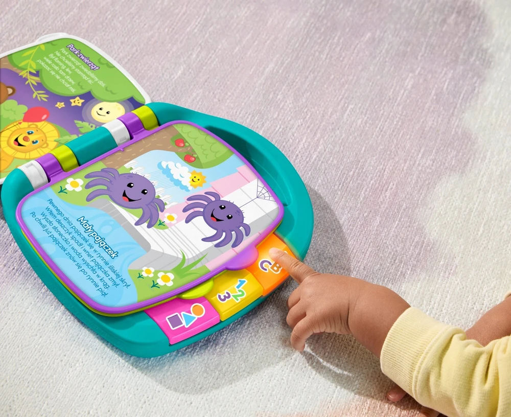 Edukacinė knygelė su eilėraščiais Fisher-Price turkio spalvos