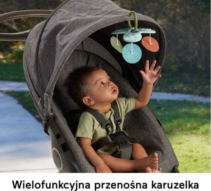 Mattel Fisher-Price Simply Senses naujagimio mankštos kilimėlis su 6 sensoriniais žaisliukais