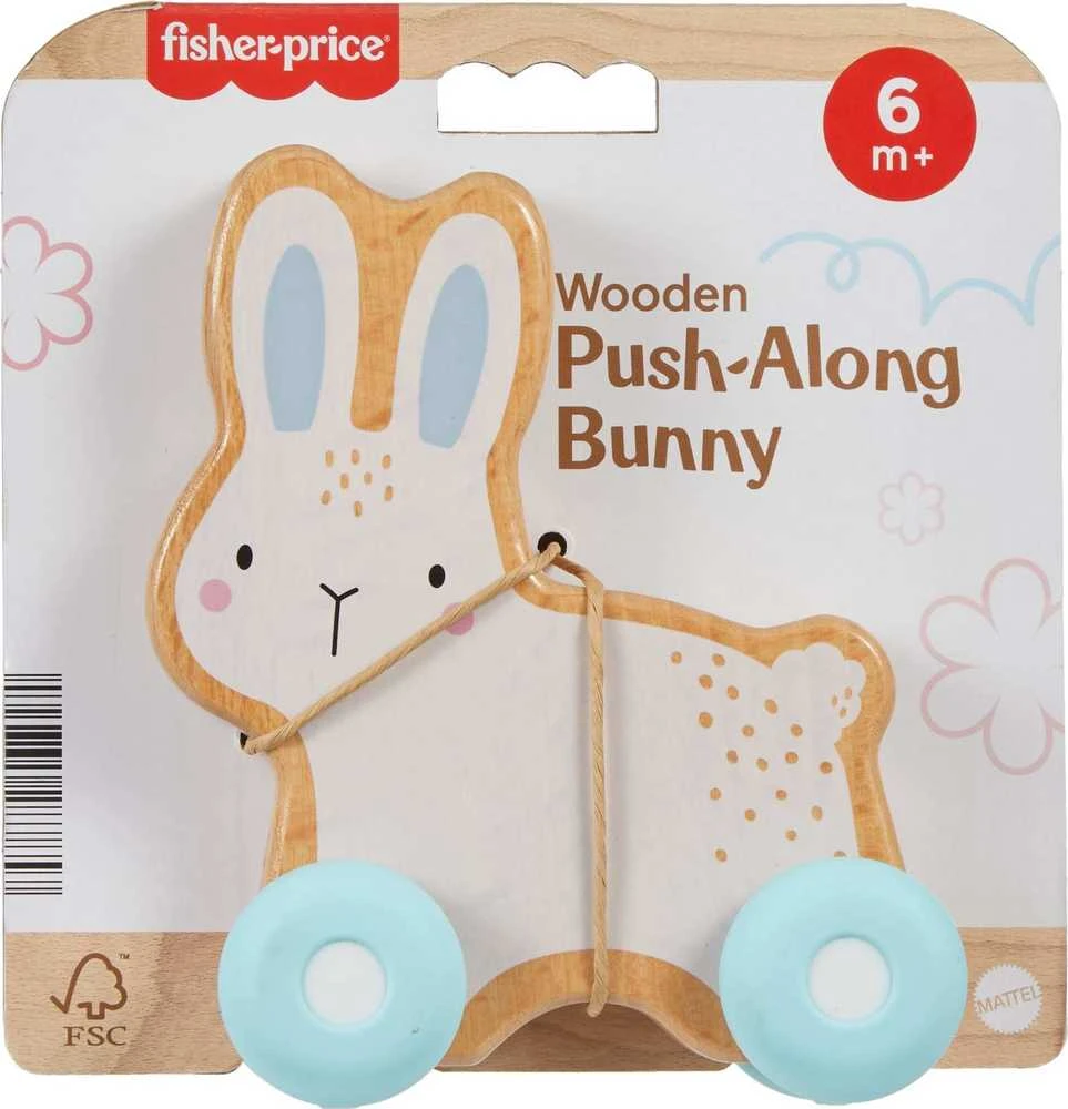 Mattel FISHER-PRICE stumdomas medinis žaislas – Triušiukas (JDM52)