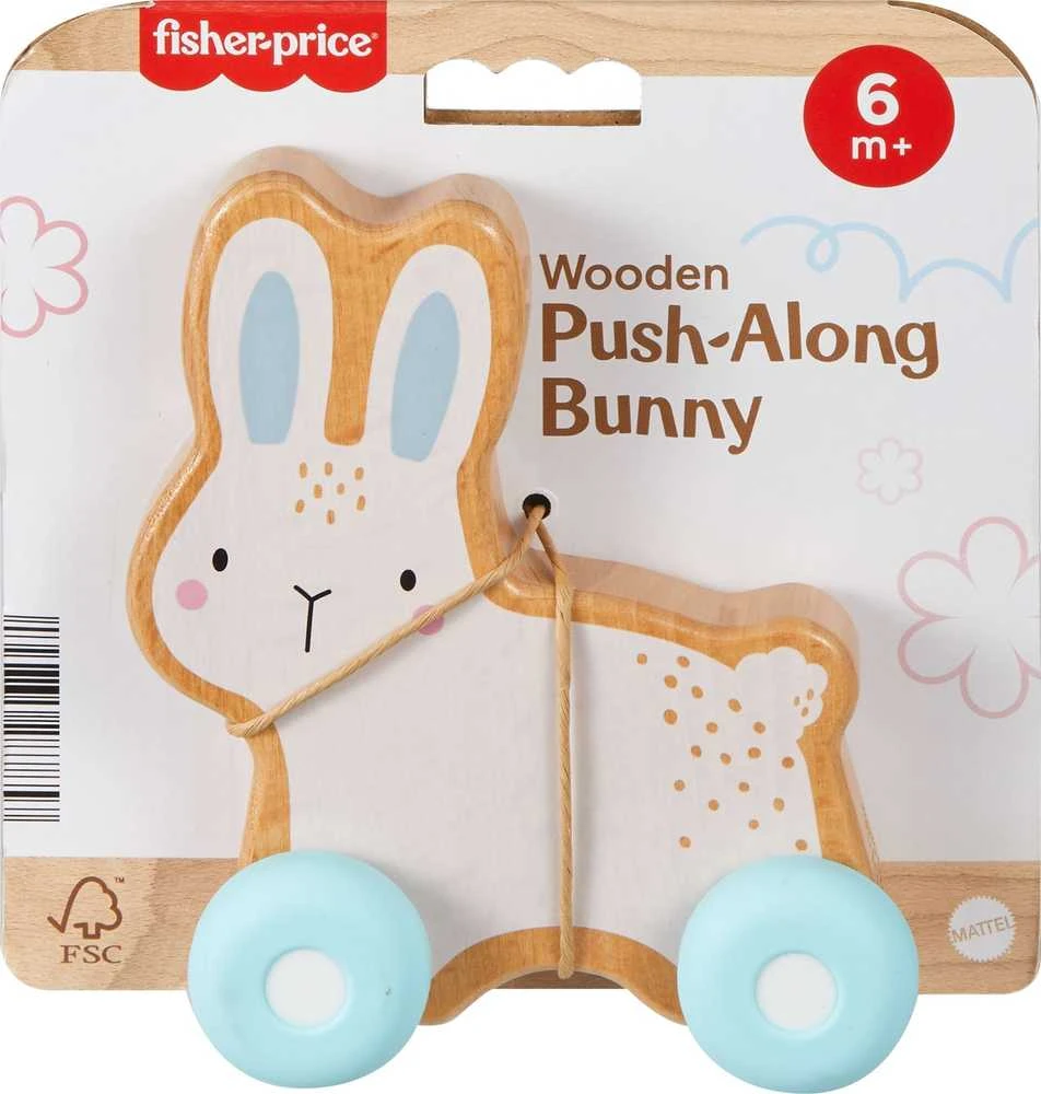Mattel FISHER-PRICE stumdomas medinis žaislas – Triušiukas (JDM52)
