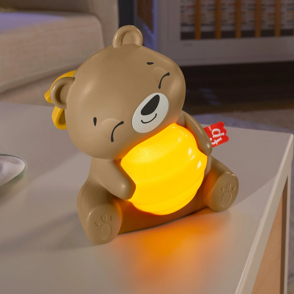 Mattel Fisher Price Raminantis žaislas meškiukas su raminančia muzika ir šviesa