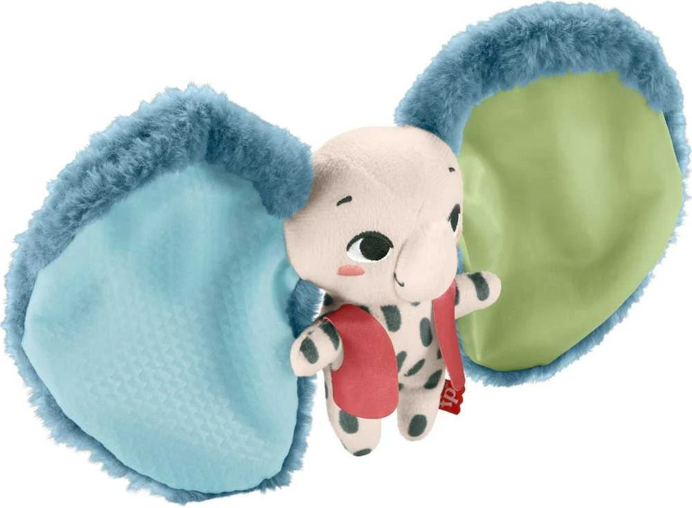 Mattel Fisher Price sensorinis dramblys pliušinis žaislas su didelėmis ausimis ZA6044