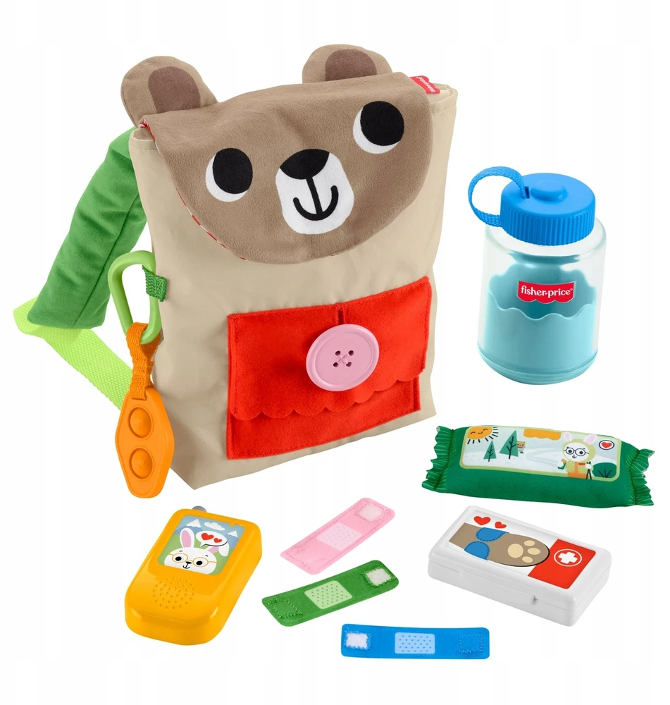 Fisher-Price edukacinis kuprinė žaislas meškiukas