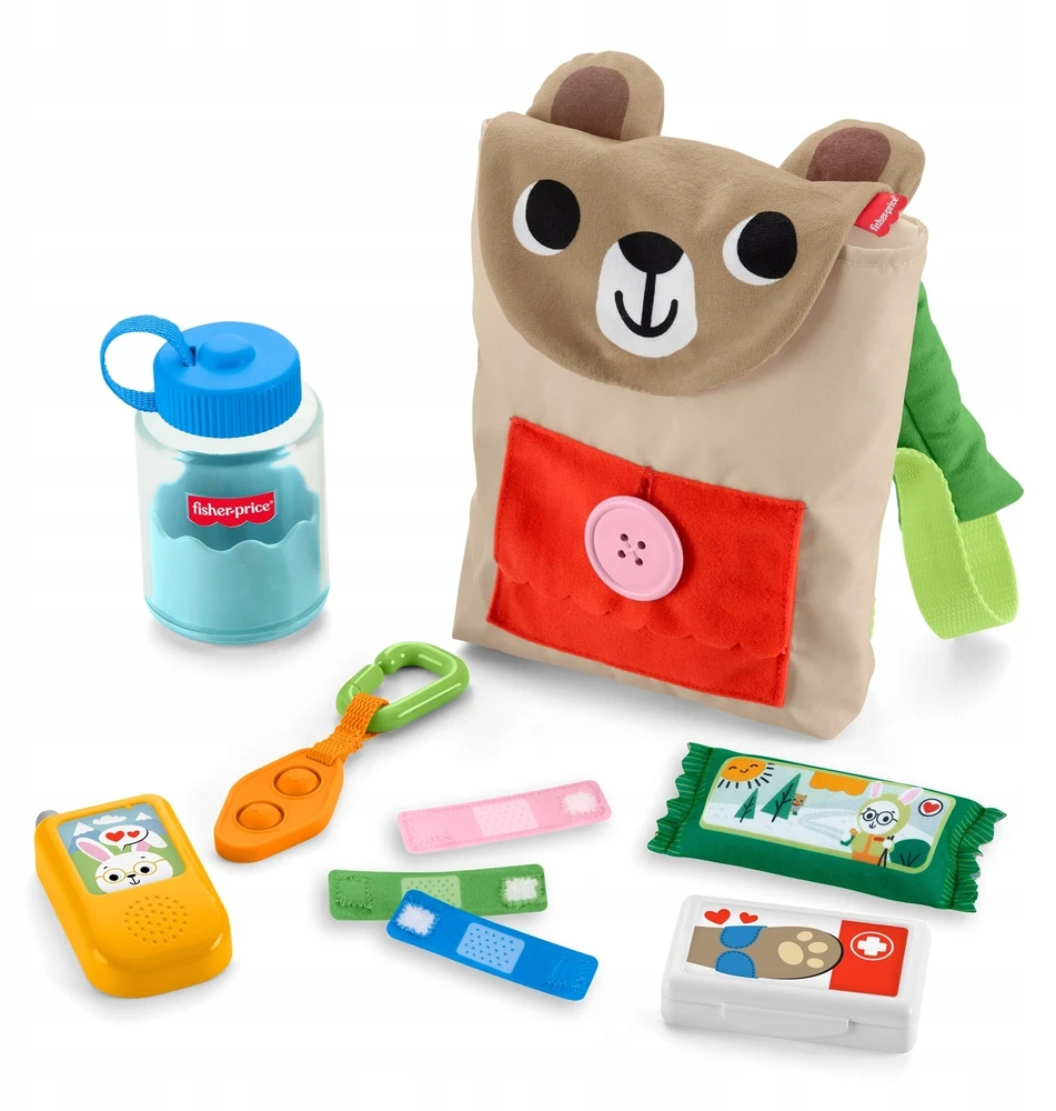 Fisher-Price edukacinis kuprinė žaislas meškiukas