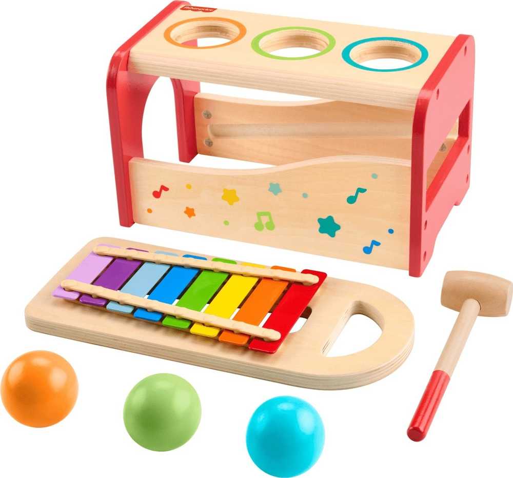 Fisher Price Mattel FP MEDIENOS CYMBAL PUNCH WOOD HXT88 WB1