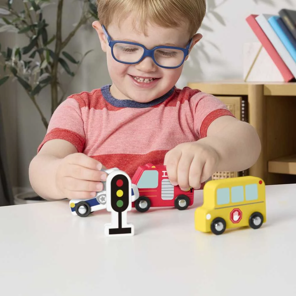 Fisher Price Medinių mažų transporto priemonių rinkinys