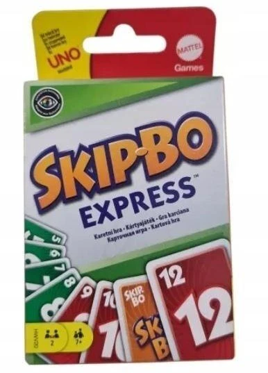 Kortų žaidimas „Mattel Skip-Bo Express“ – greitas, strateginis GR0915