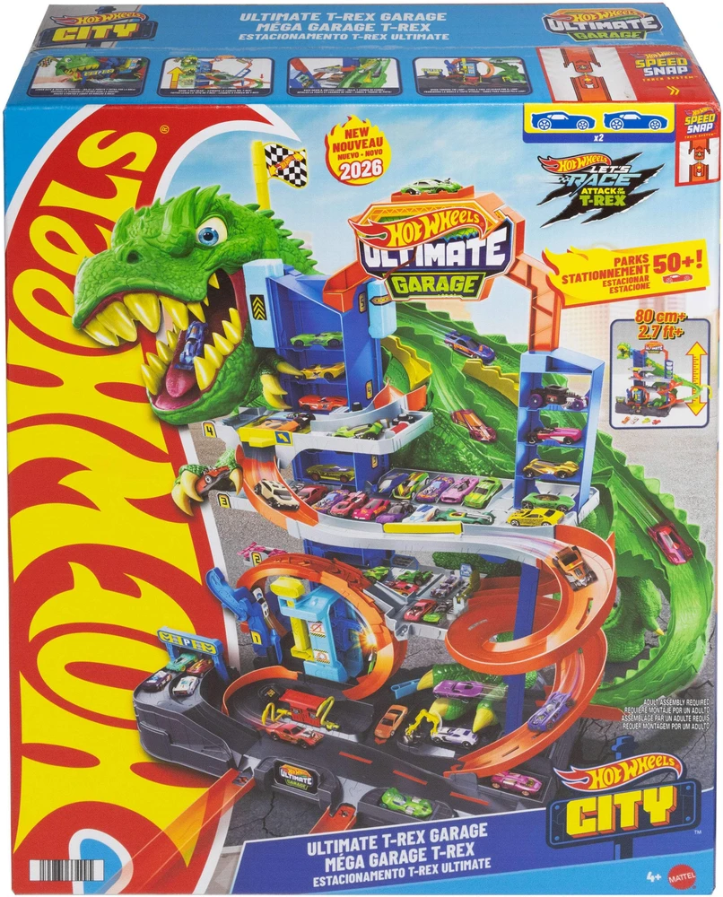 Mattel HOT WHEELS CITY ULTIMATE T. rex garažas (JHL98)