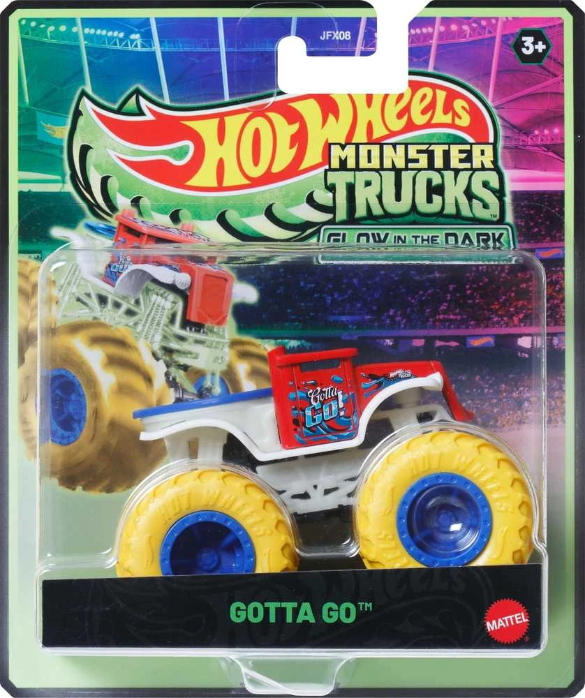 Mattel HOT WHEELS MONSTER TRUCKS šviečiantis tamsoje džipas (JFX08)