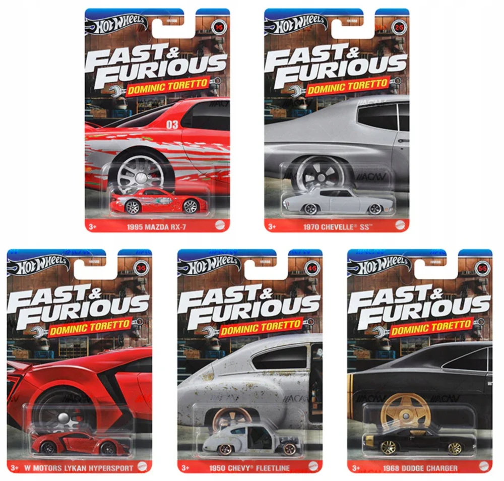 Mattel Žaisliniai Hot Wheels greiti ir įsiutę automobiliai 24 vnt