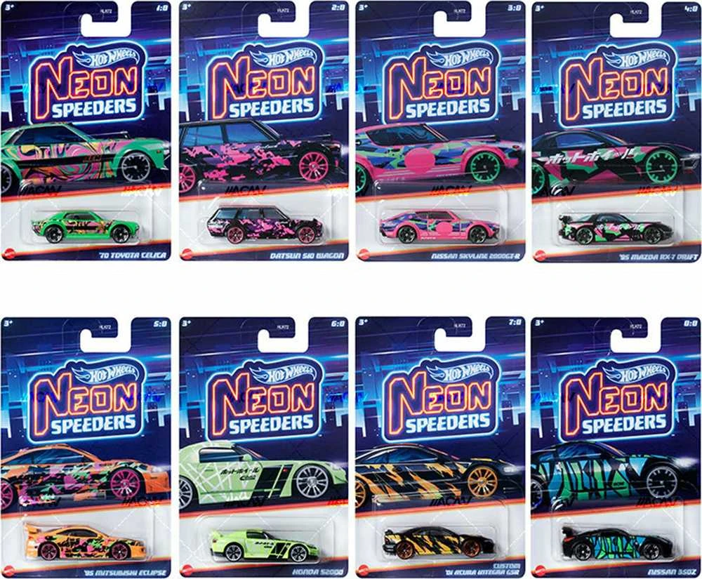 Mattel HOT WHEELS neoniniai lenktyniniai automodeliukai (HLH72)