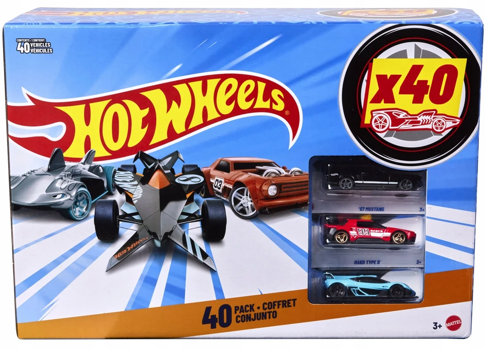 Mattel Žaisliniai Hot Wheels automobiliai 40 vnt. rinkinys