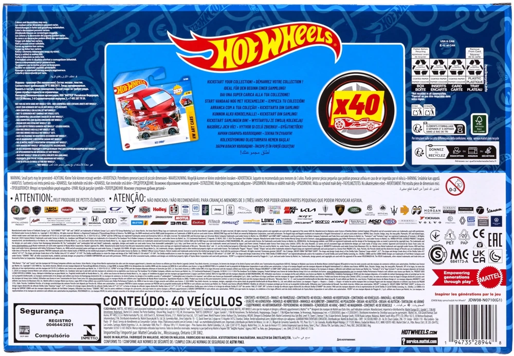 Mattel Žaisliniai Hot Wheels automobiliai 40 vnt. rinkinys