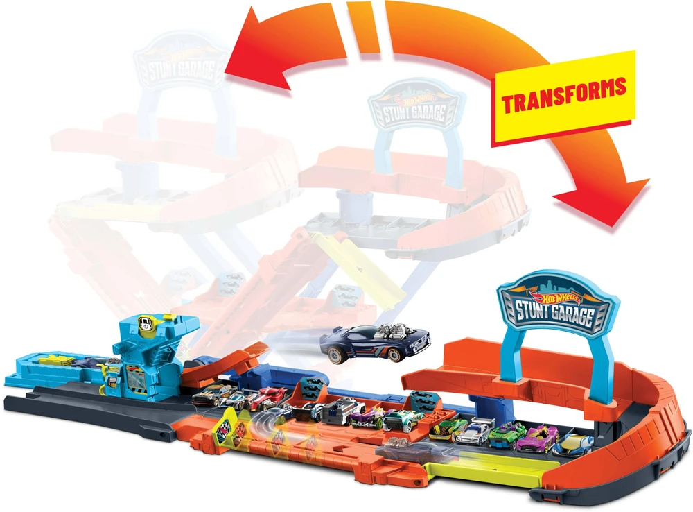 Mattel HOT WHEELS CITY triukų garažas 2 in 1 (JHL94)