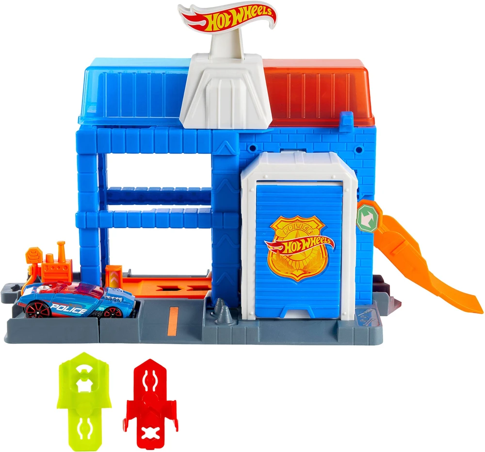 Mattel HOT WHEELS CITY rinkinys – Centrinė policijos stotis (JHL74)