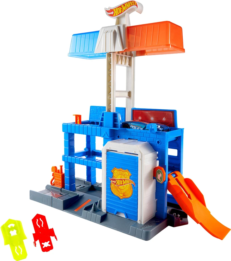 Mattel HOT WHEELS CITY rinkinys – Centrinė policijos stotis (JHL74)