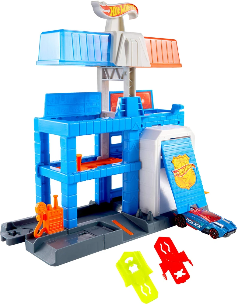 Mattel HOT WHEELS CITY rinkinys – Centrinė policijos stotis (JHL74)