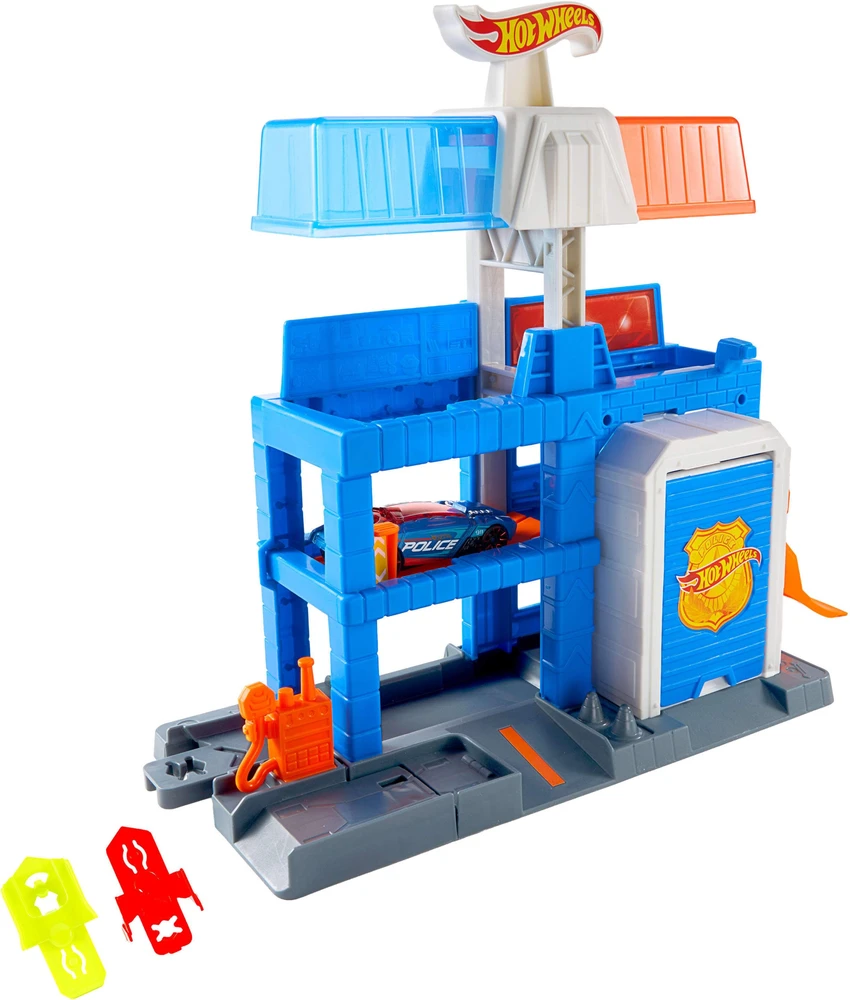 Mattel HOT WHEELS CITY rinkinys – Centrinė policijos stotis (JHL74)