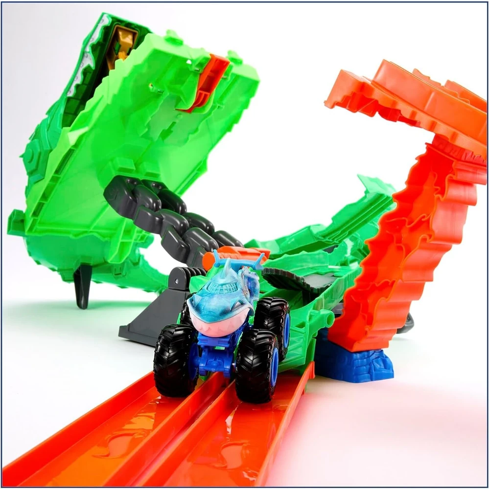 Mattel Žaisliniai Hot Wheels Monster Trucks dinozaurų ir ryklių rinkinys