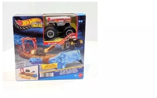 Mattel Hot Wheels Rinkinys tor + pojazd Monster Truck HW 5 Alarm + 2 priedai