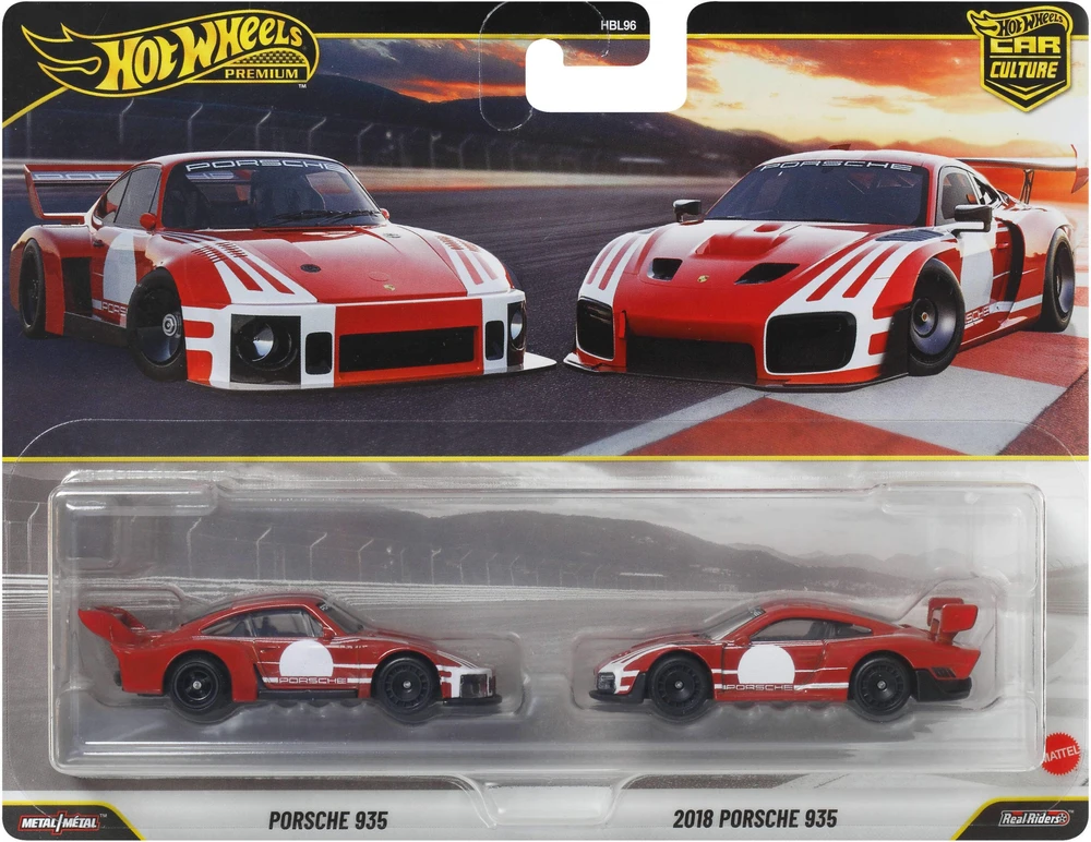 Mattel HOT WHEELS PREMIUM dviejų Porsche 935 rinkinys THEN&NOW (JHW51)