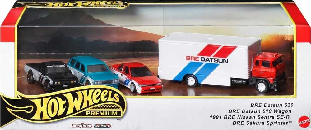 Mattel Žaislinis Hot Wheels Premium rinkinys su 3 automobiliais ir Team Transport 1:64