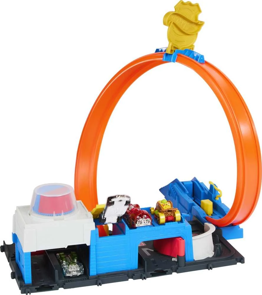 Mattel HOT WHEELS CITY rinkinys – Super policijos stotis (JBM71)