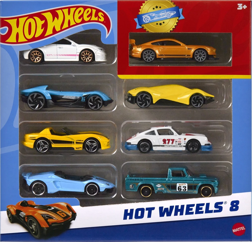 Mattel Hot Wheels 8 Automobilių Rinkinys su Išskirtiniu Modeliu
