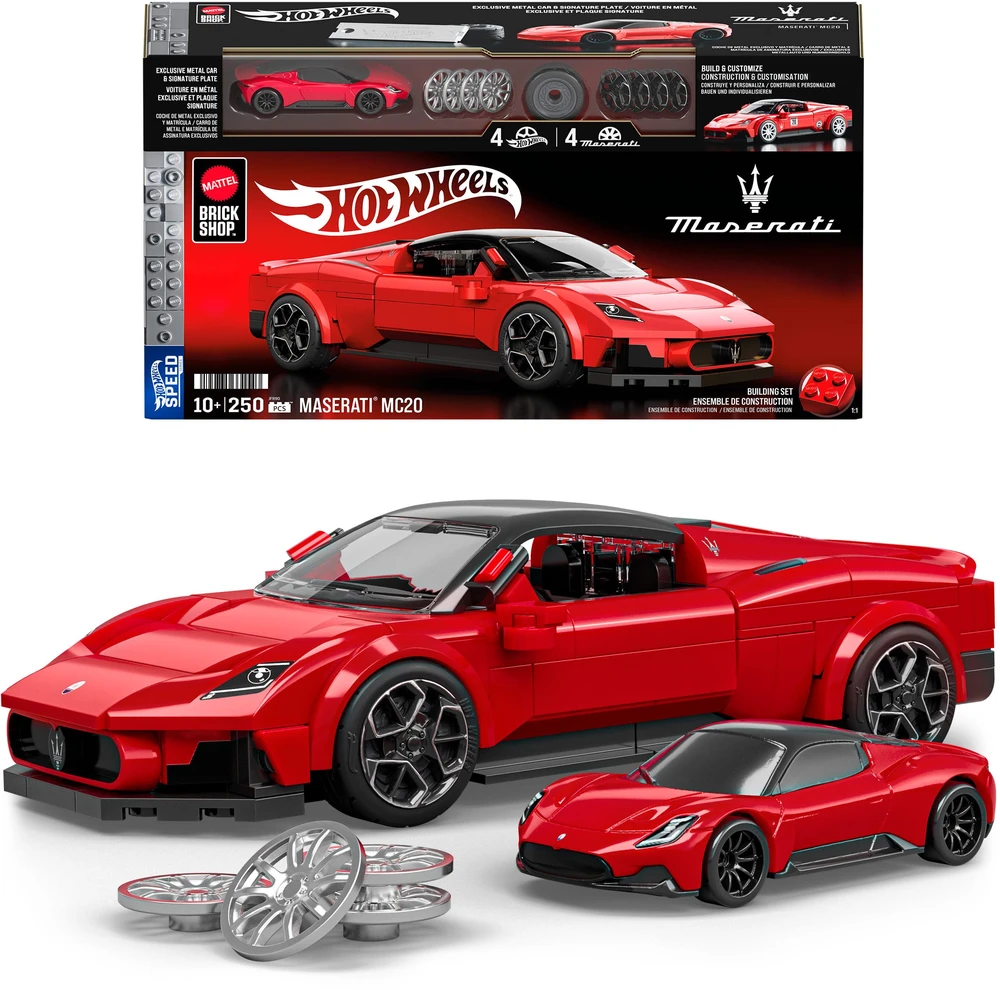 MATTEL BRICK SHOP HOT WHEELS konstruktorius – Speed Maserati (JFR90)