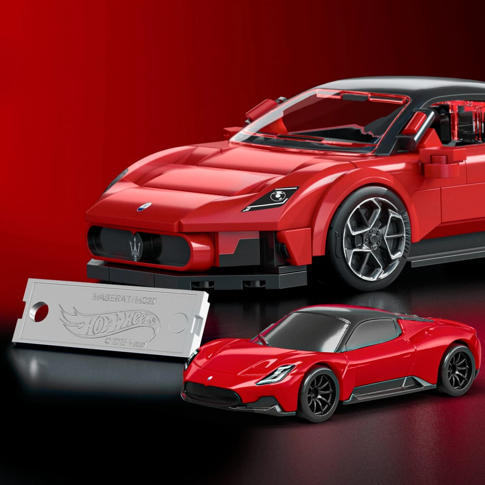 MATTEL BRICK SHOP HOT WHEELS konstruktorius – Speed Maserati (JFR90)
