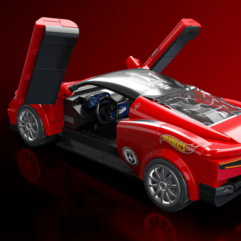MATTEL BRICK SHOP HOT WHEELS konstruktorius – Speed Maserati (JFR90)