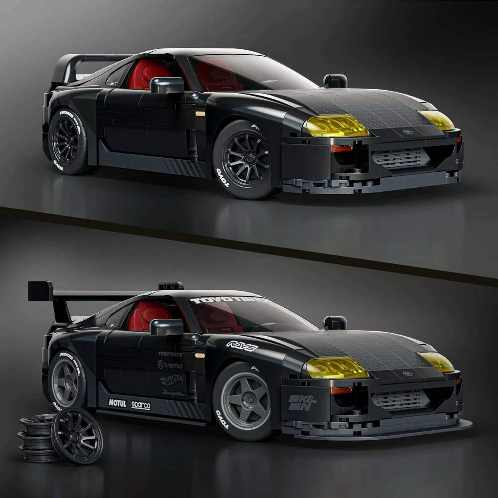 MATTEL BRICK SHOP HOT WHEELS Toyota Supra '84 MKIV konstruktorius (JKG40)