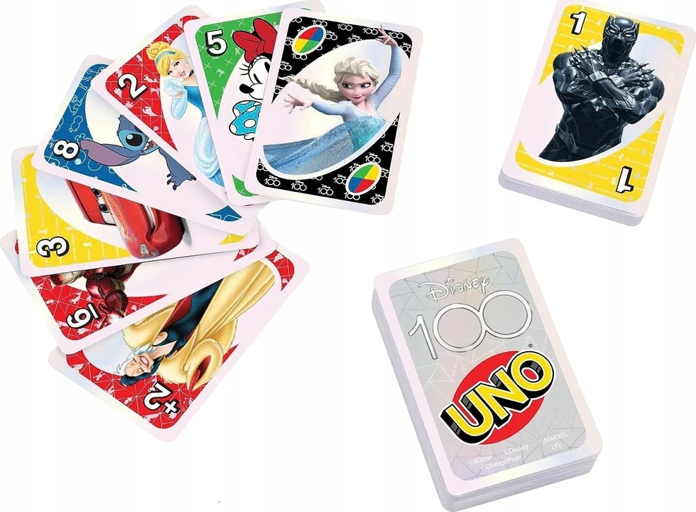 Mattel UNO kortos, skirtos DISNEY100-mečio jubiliejuim (HPW21)