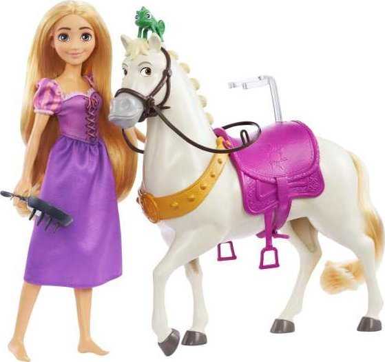 DISNEY PRINCESS Lėlės Auksaplaukės ir žirgo rinkinys
