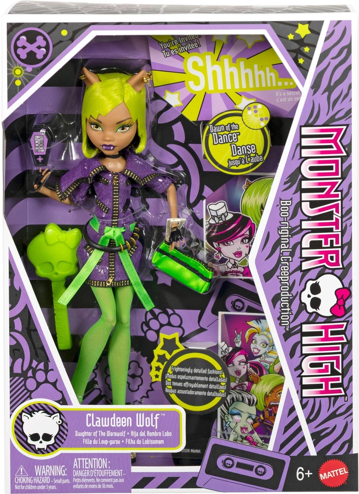 Mattel Lėlė kolekcjonerska Reprodukcja Monster High Skullector Dawn of the Dance Clawdeen Wolf (JKM45)