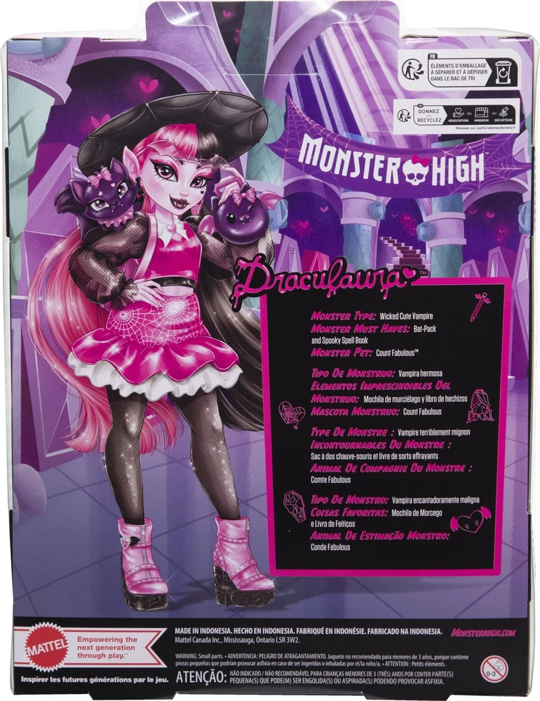 Mattel MONSTER HIGH lėlė – Drakulaura (HRP64)
