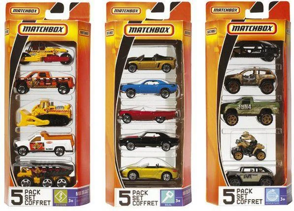 Mattel Penkių Matchbox automodelių rinkinys
