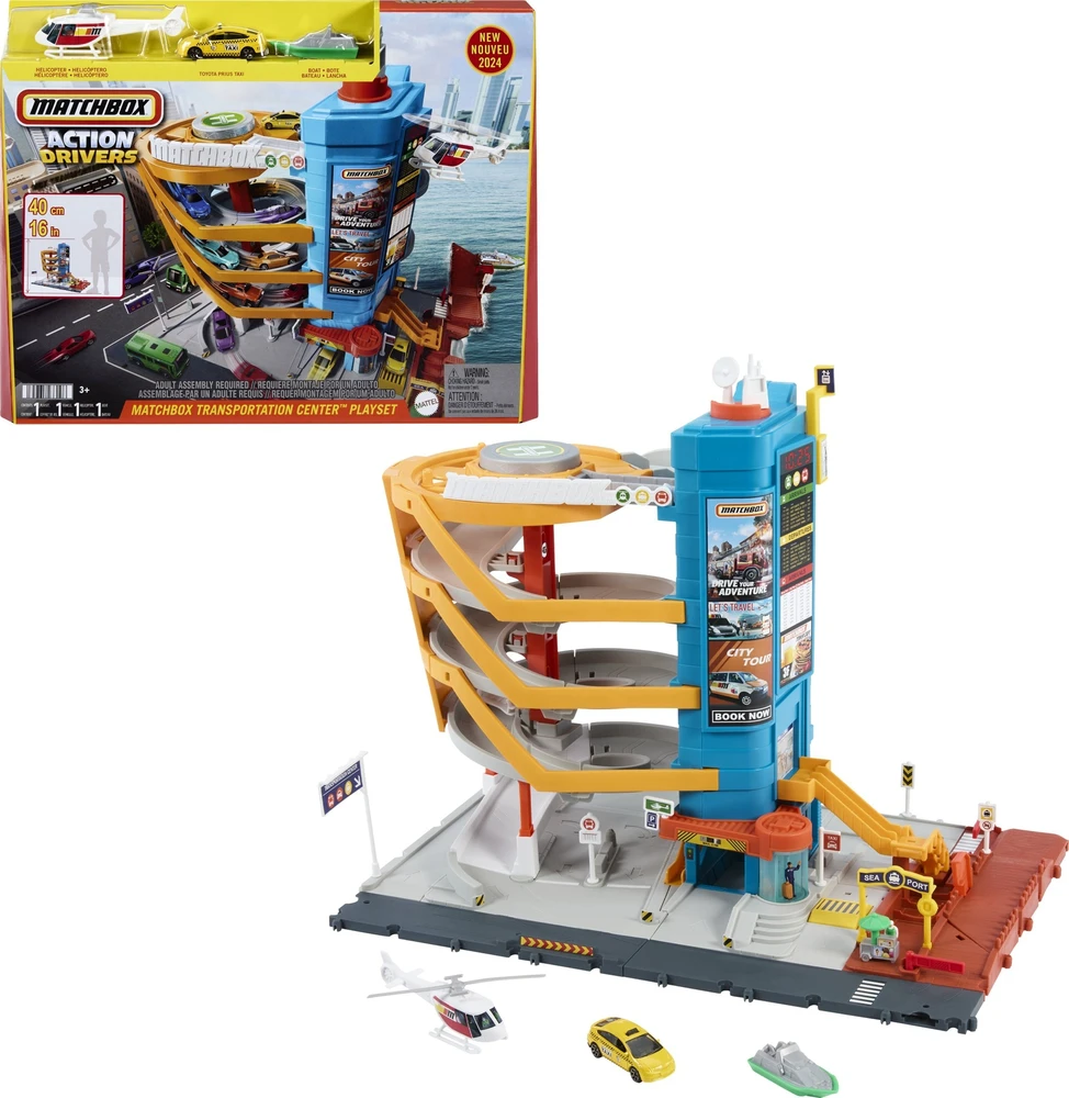 Žaislinė trasa Mattel Matchbox rinkinys „Transporto centras“