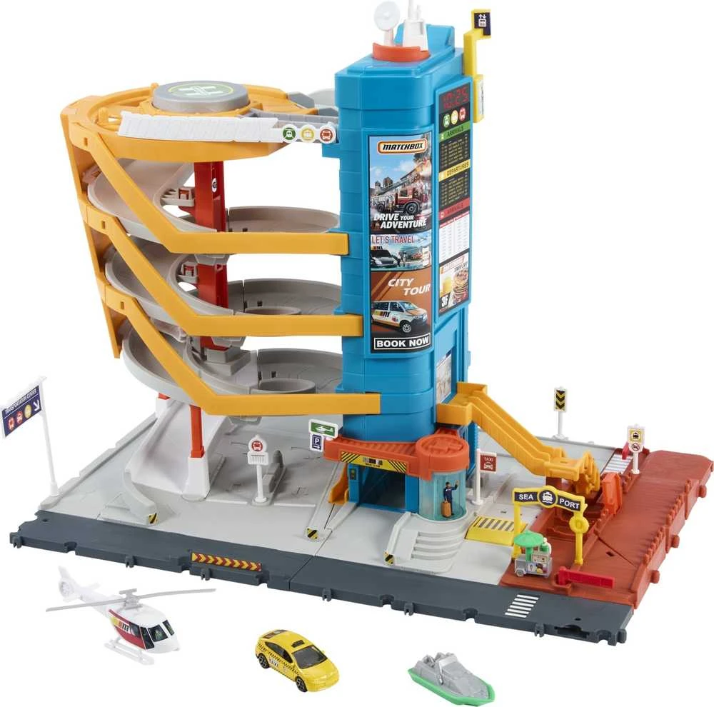 Žaislinė trasa Mattel Matchbox rinkinys „Transporto centras“