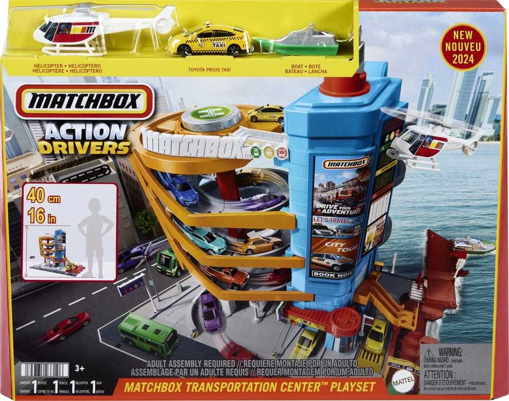 Žaislinė trasa Mattel Matchbox rinkinys „Transporto centras“